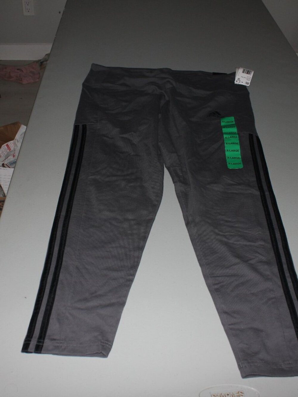 Grey Adidas Athletic 7/8 Pants Size XL